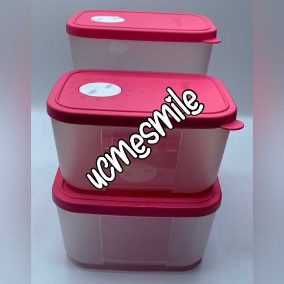 Tupperware FreezeSmart Rectangular Freezer Storage Container Set - Picture 2 of 9